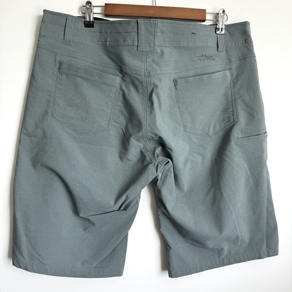 Kuhl Amphibia Casual Men’s Shorts Size 38 Lightweight Travel Activewear Green - Picture 4 of 15
